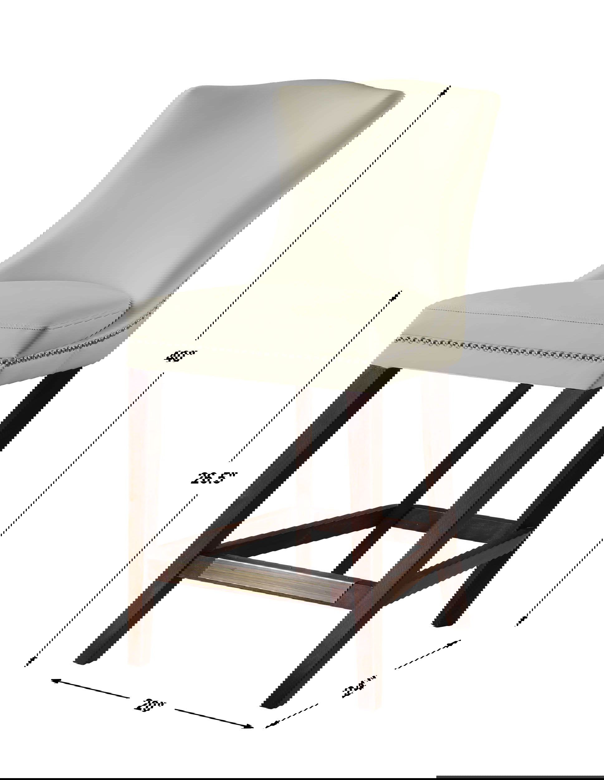 Dariela White Counter Stool, Furniture by Uttermost, 19.5" width x 40.75" height x 23" depth View 3