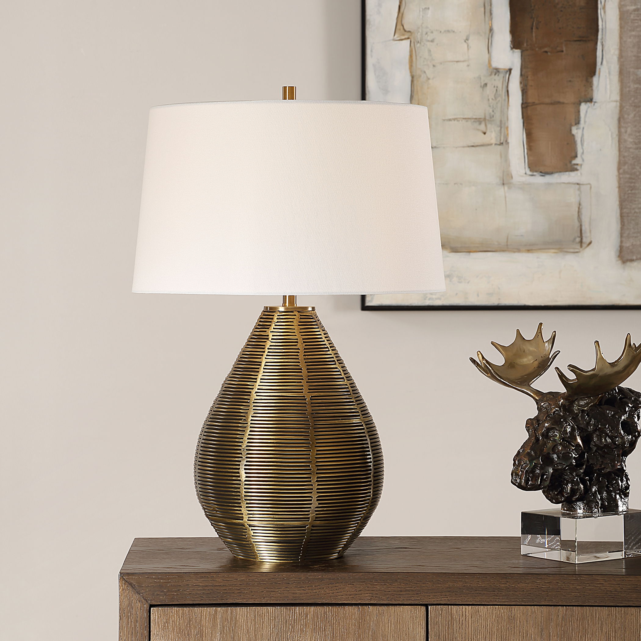 Knowles Brass Table Lamp large image 