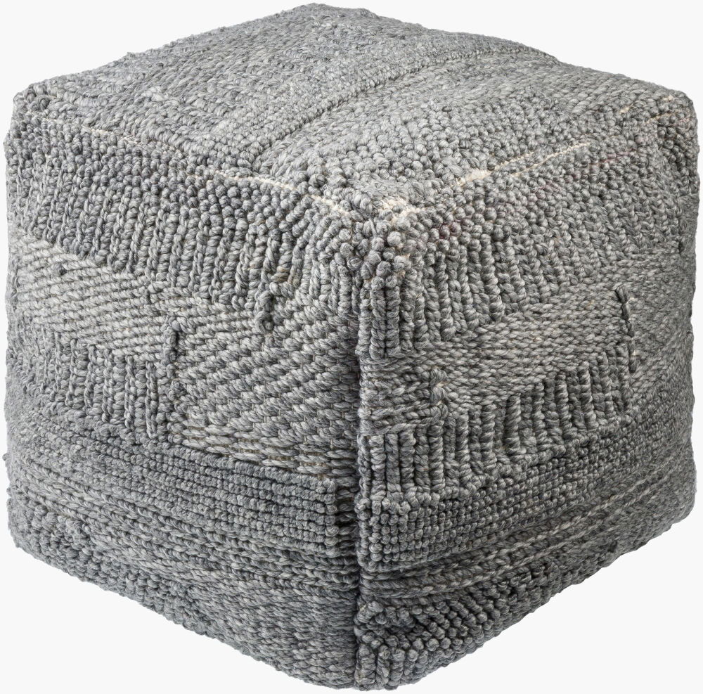 Gabon Pouf, Ottoman by Surya, 18" width x 18" height