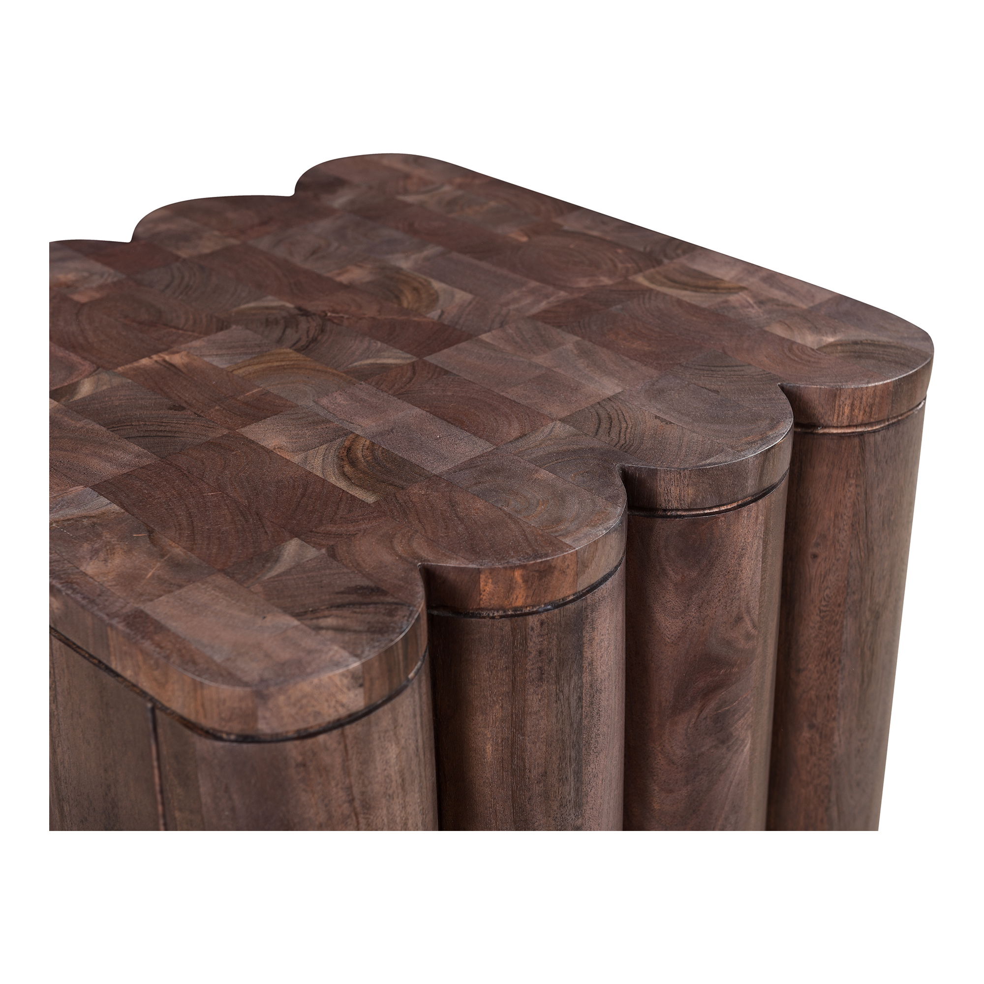 Punyo Punyo Accent Table Espresso Brown, Side & End Table by Moe's Home, 18" width x 18" height x 18" depth View 5