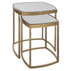 Vista Gold Nesting Tables Set Of 2, Coffee Table by Uttermost, 19.75" width x 23.75" height x 19.75" depth thumbnail 5