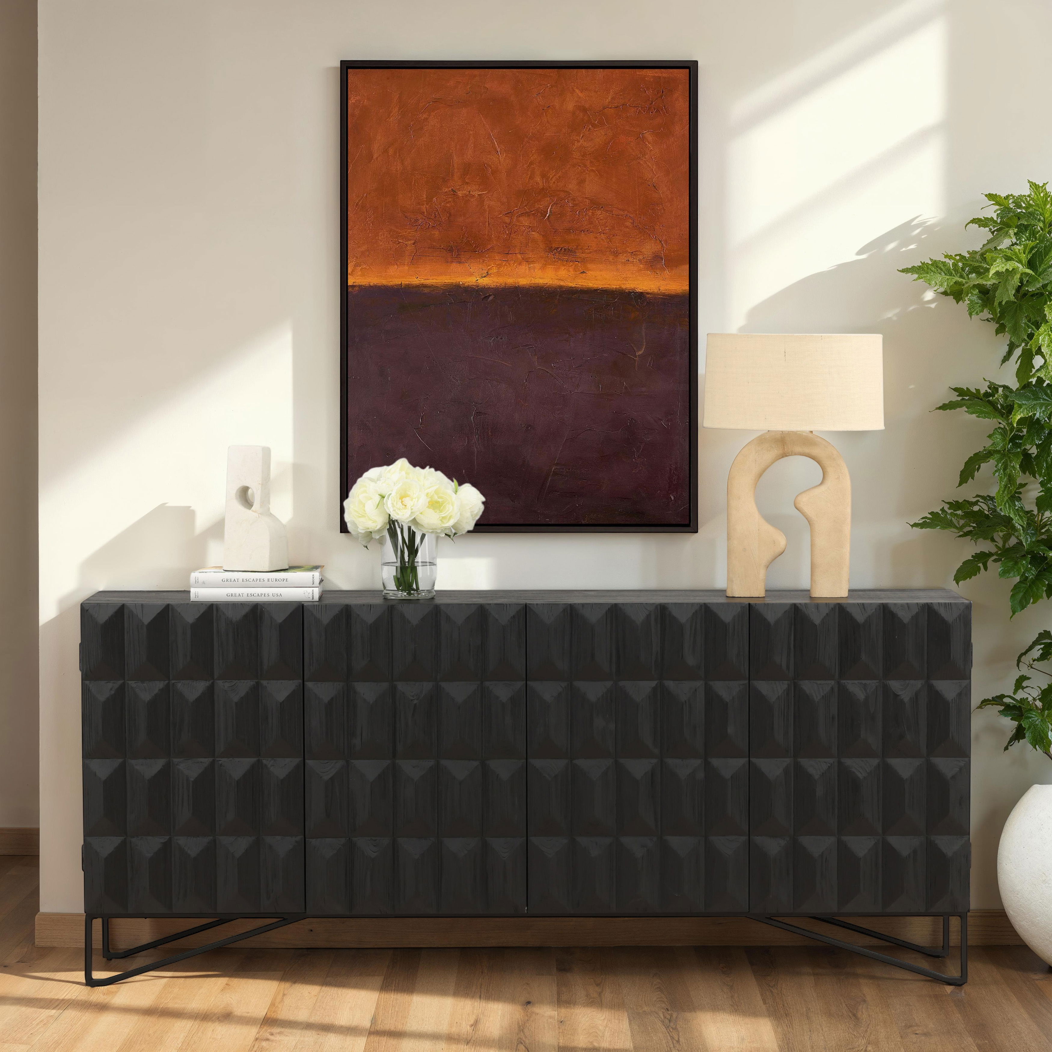 Montoya Sideboard, Sideboards & Buffet by Dovetail, 84" width x 36.5" height x 19" depth View 8