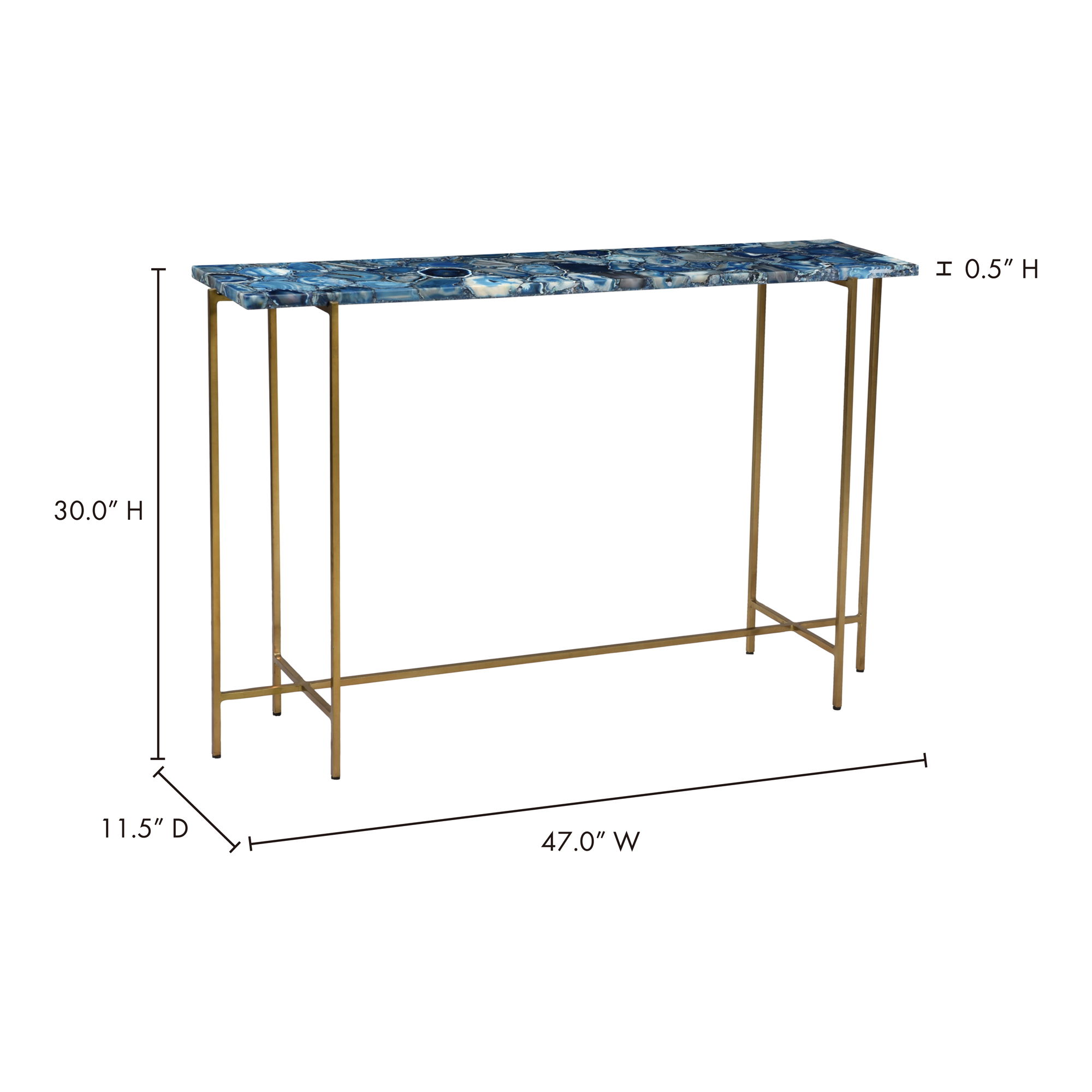 Blue Agate Console Table large image 