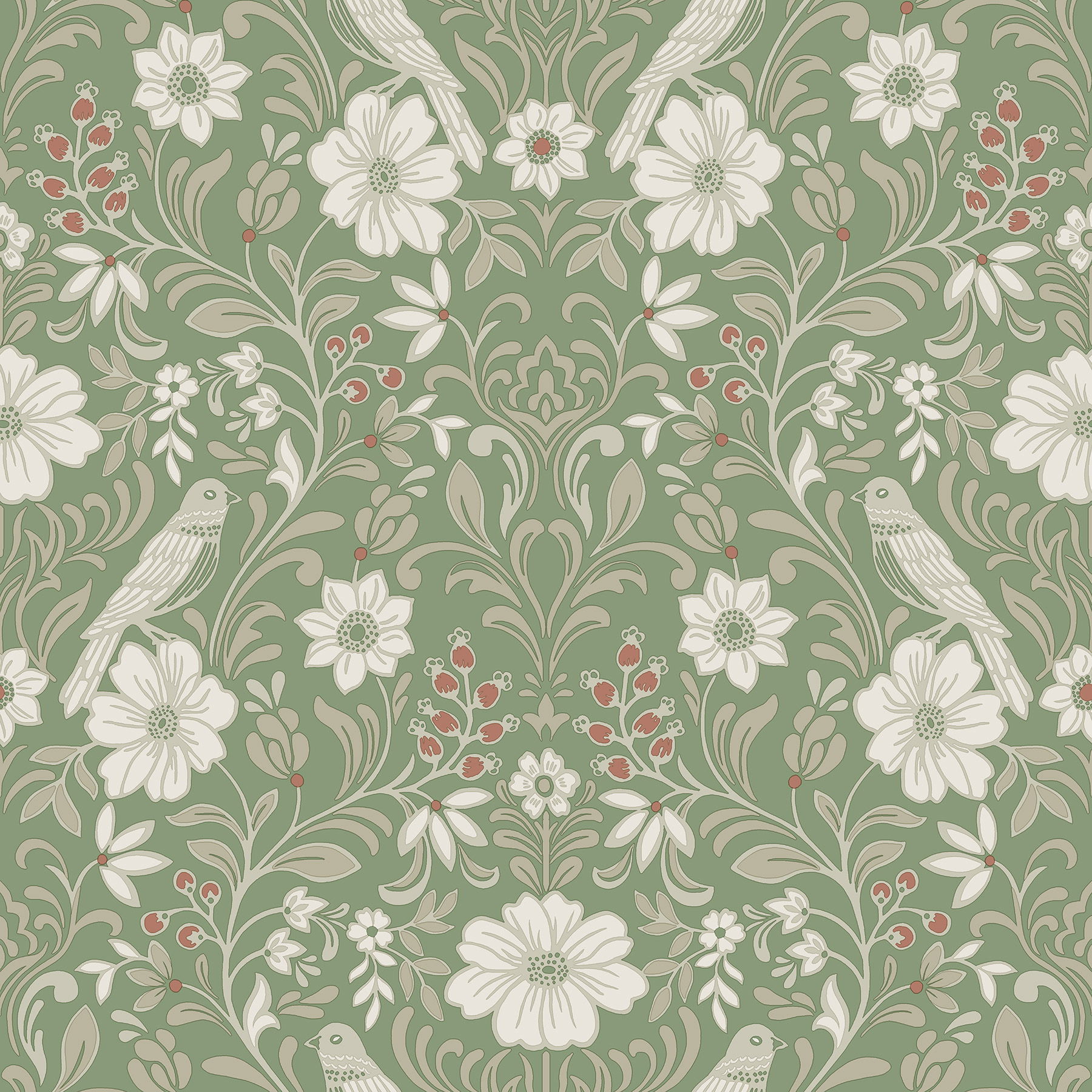 Colette Bright Green Wallpaper large image 