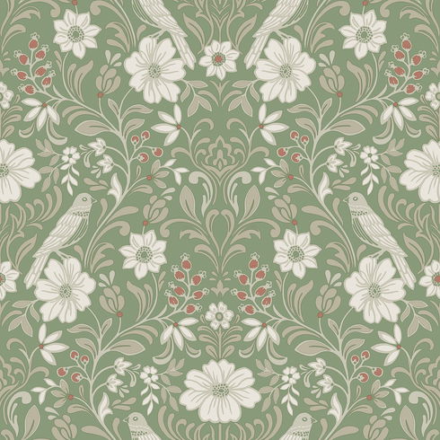 Colette Bright Green Wallpaper