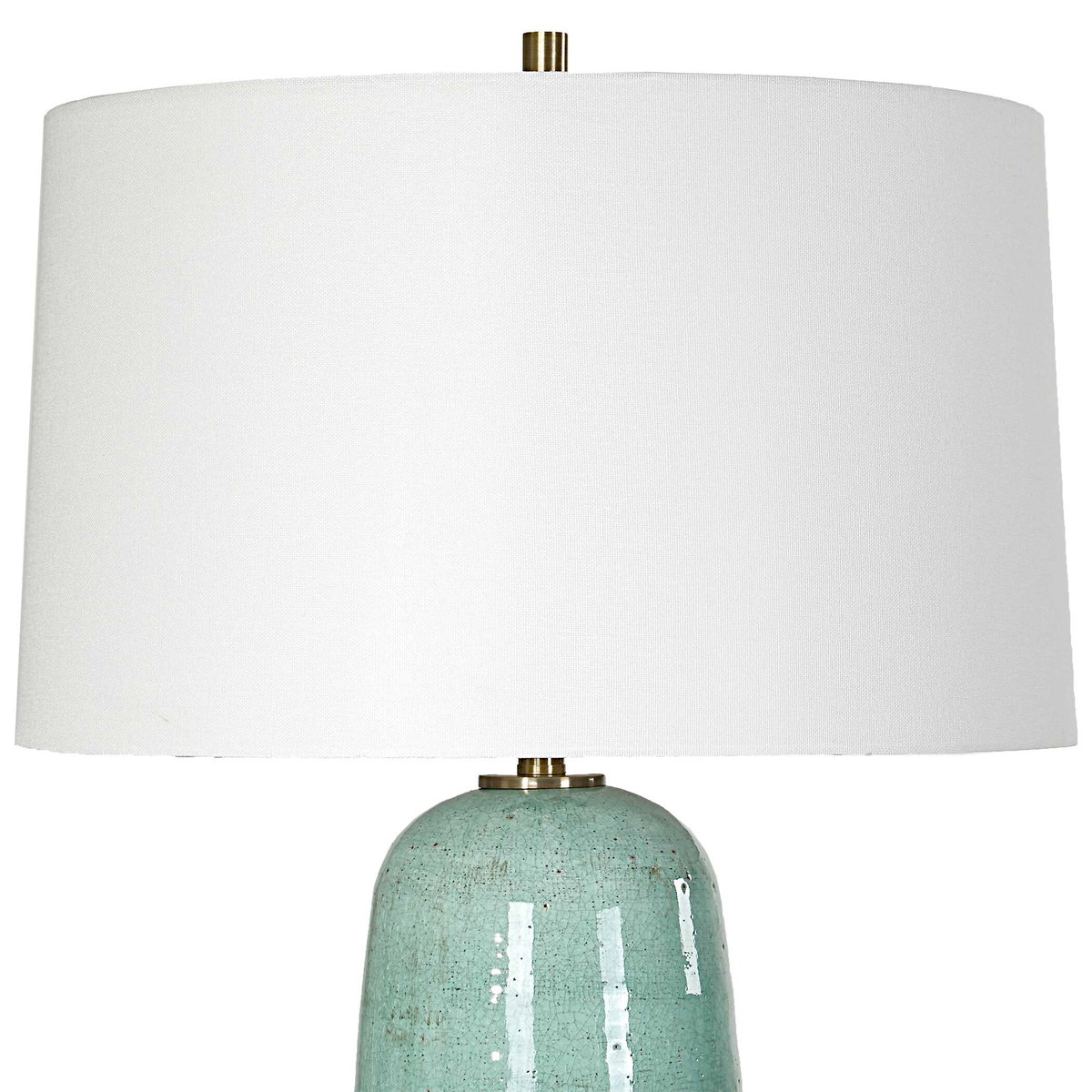 Andale Crackled Teal Table Lamp, by Uttermost, 17" width x 30.25" height x 17" depth View 6