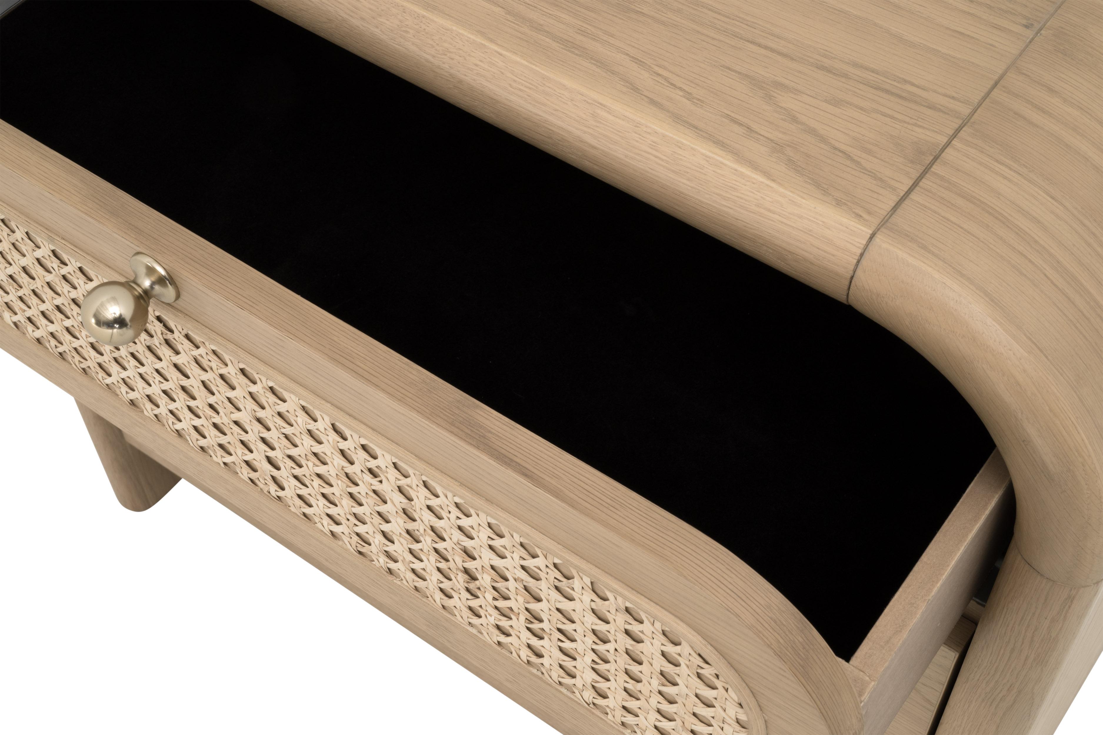 Cannes 3-Drawer Nightstand, by Essentials for Living, 28" width x 27" height x 18" depth View 7