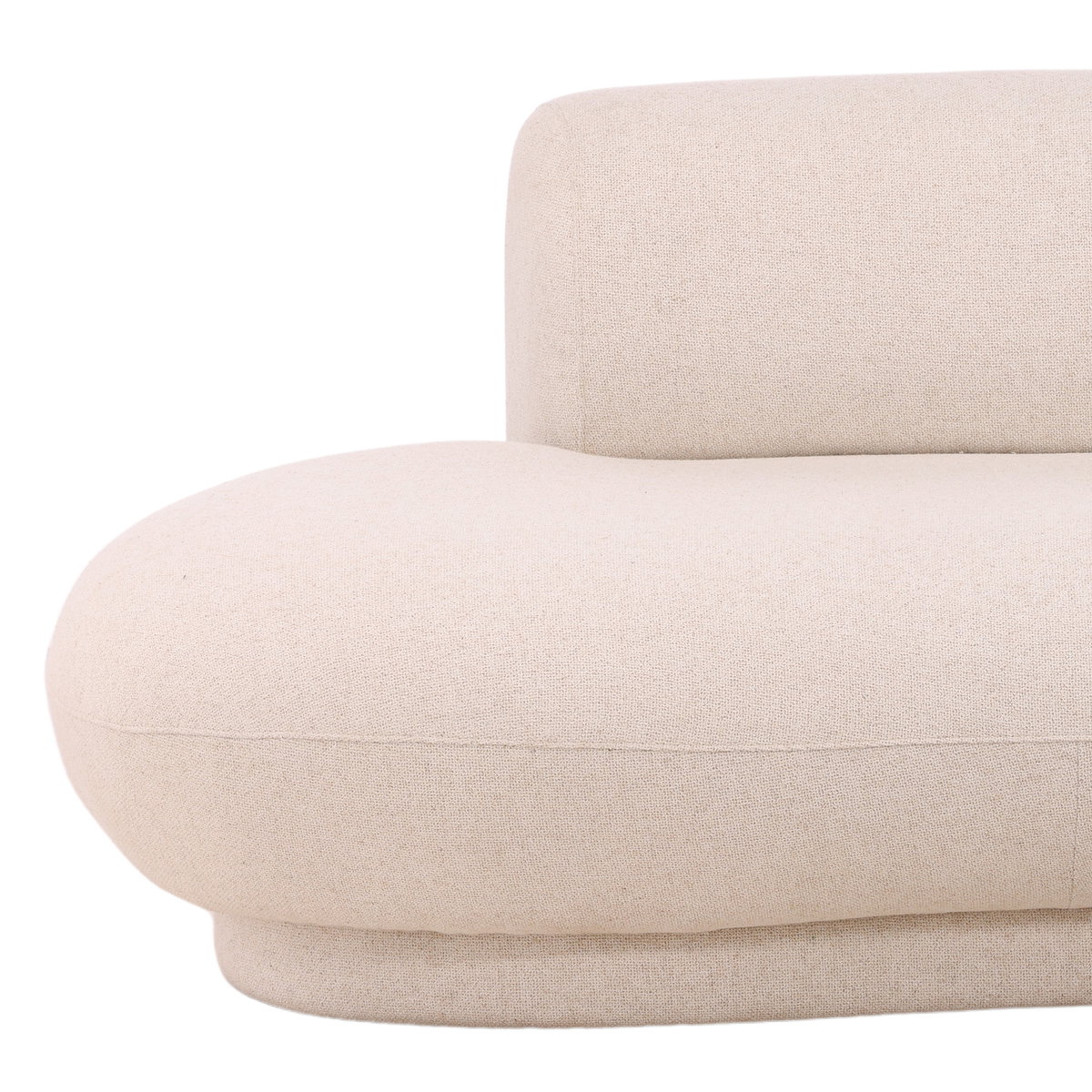 Lake Chaise Sectional Cream Performance LAF, Sectional Sofa by Dovetail, 127.87" width x 29.38" height x 95" depth View 7