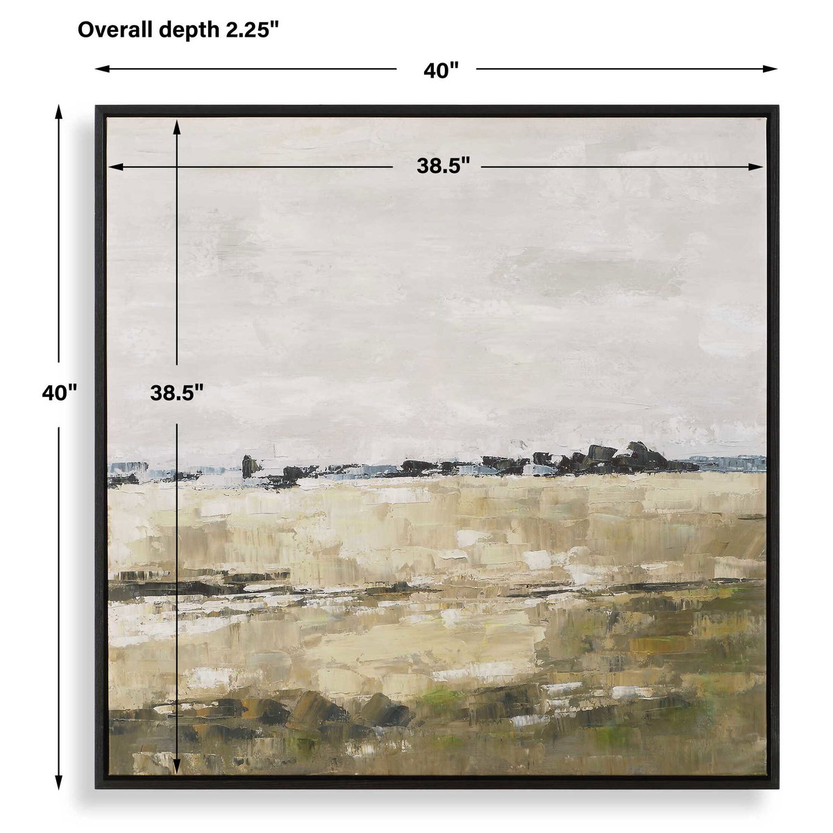 Fragment Hand Painted Landscape Art, by Uttermost, 40" width x 40" height x 2.25" depth View 3