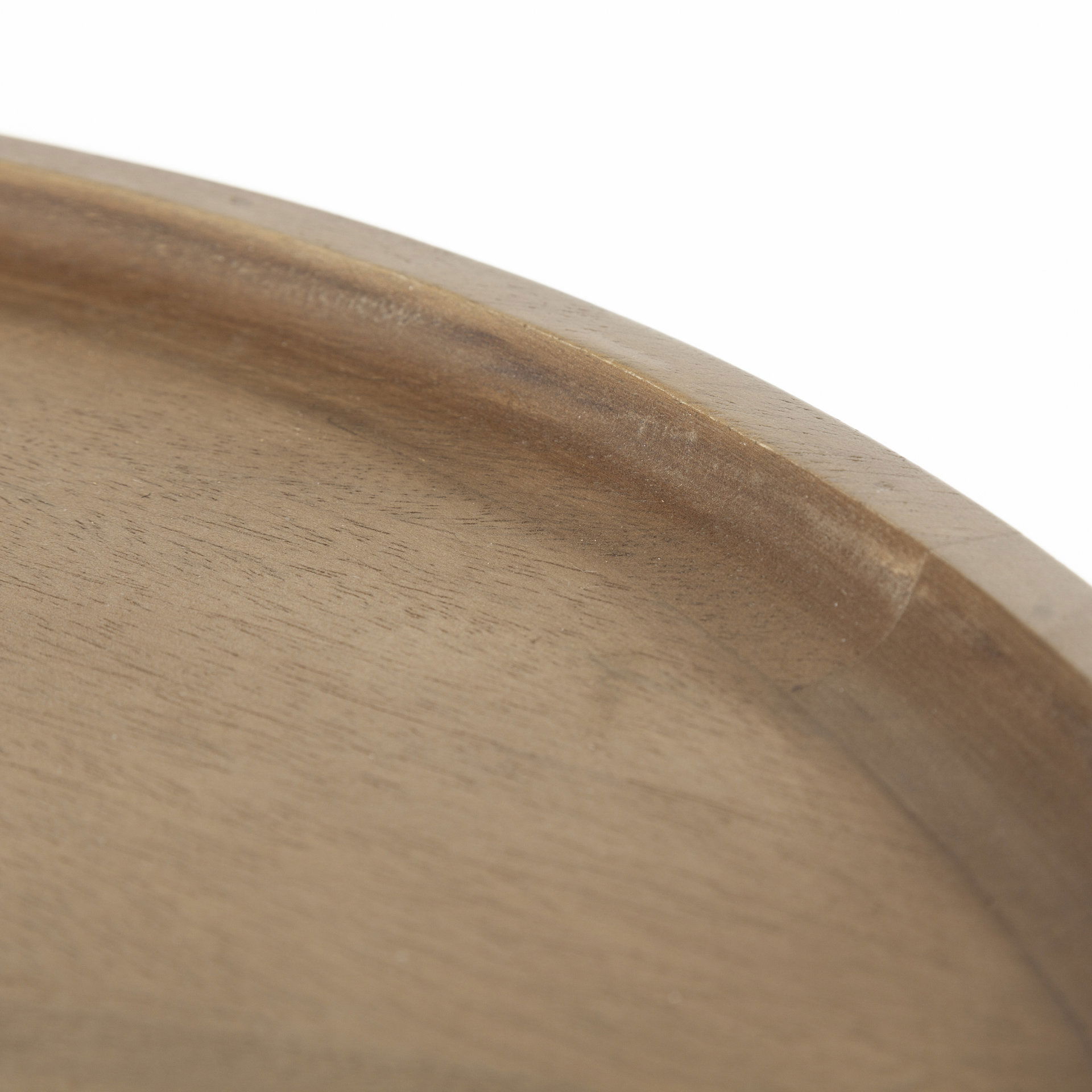 Helios III 20L x 24H Set of Two Round Brown Solid Wood Iron Base Nesting End/Side Tables large image 