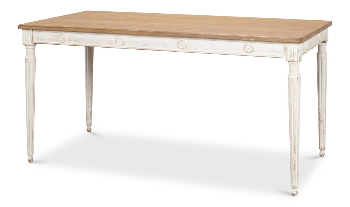 Lady's Dining Table, by Sarreid, 2'8" length x 5'3" width x 2'7" height View 1