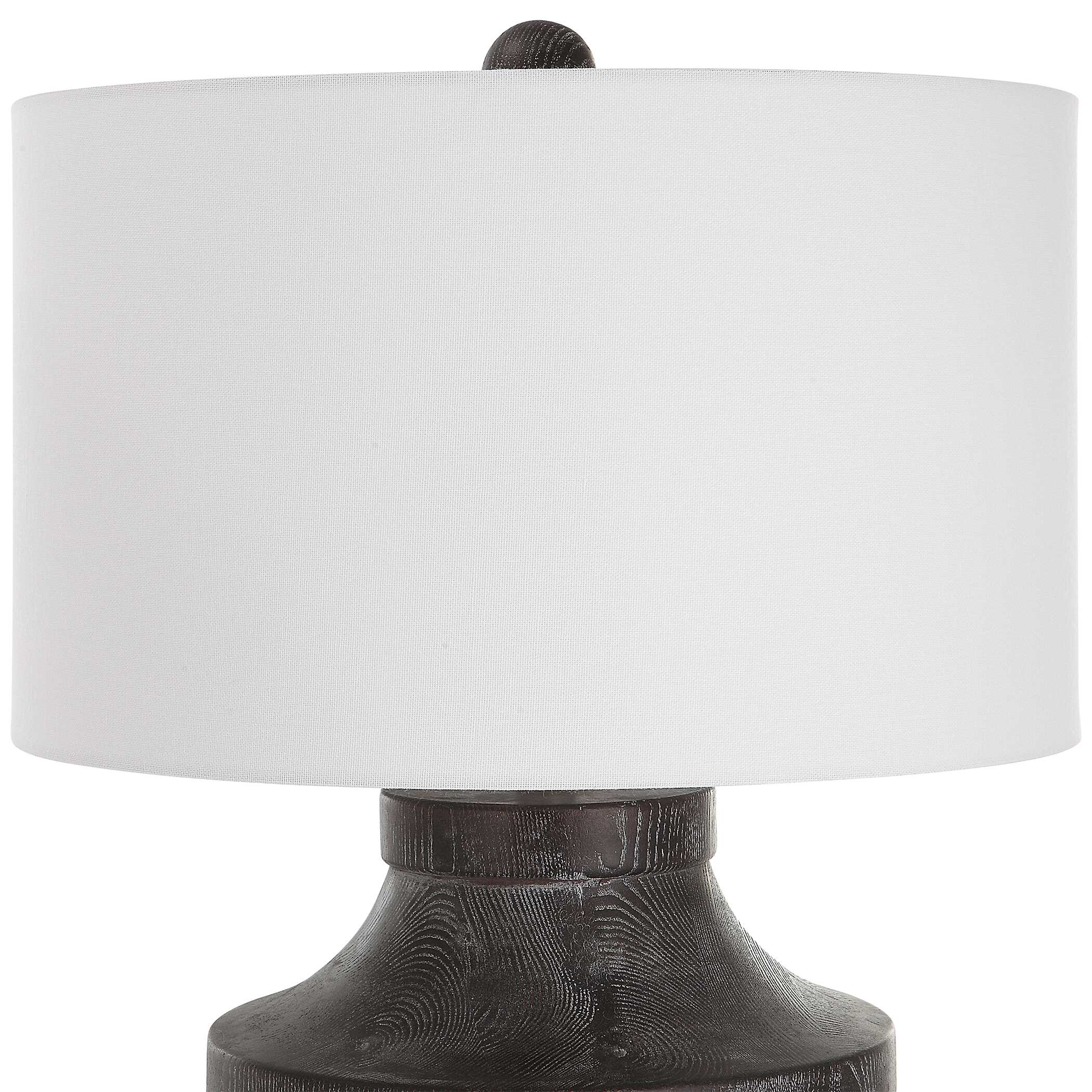 Timber Carved Wood Table Lamp, by Uttermost, 17" width x 24" height x 17" depth View 6