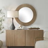 Tano Antique Brass Round Mirror, by Uttermost, 41" width x 41" height x 0.75" depth thumbnail 2