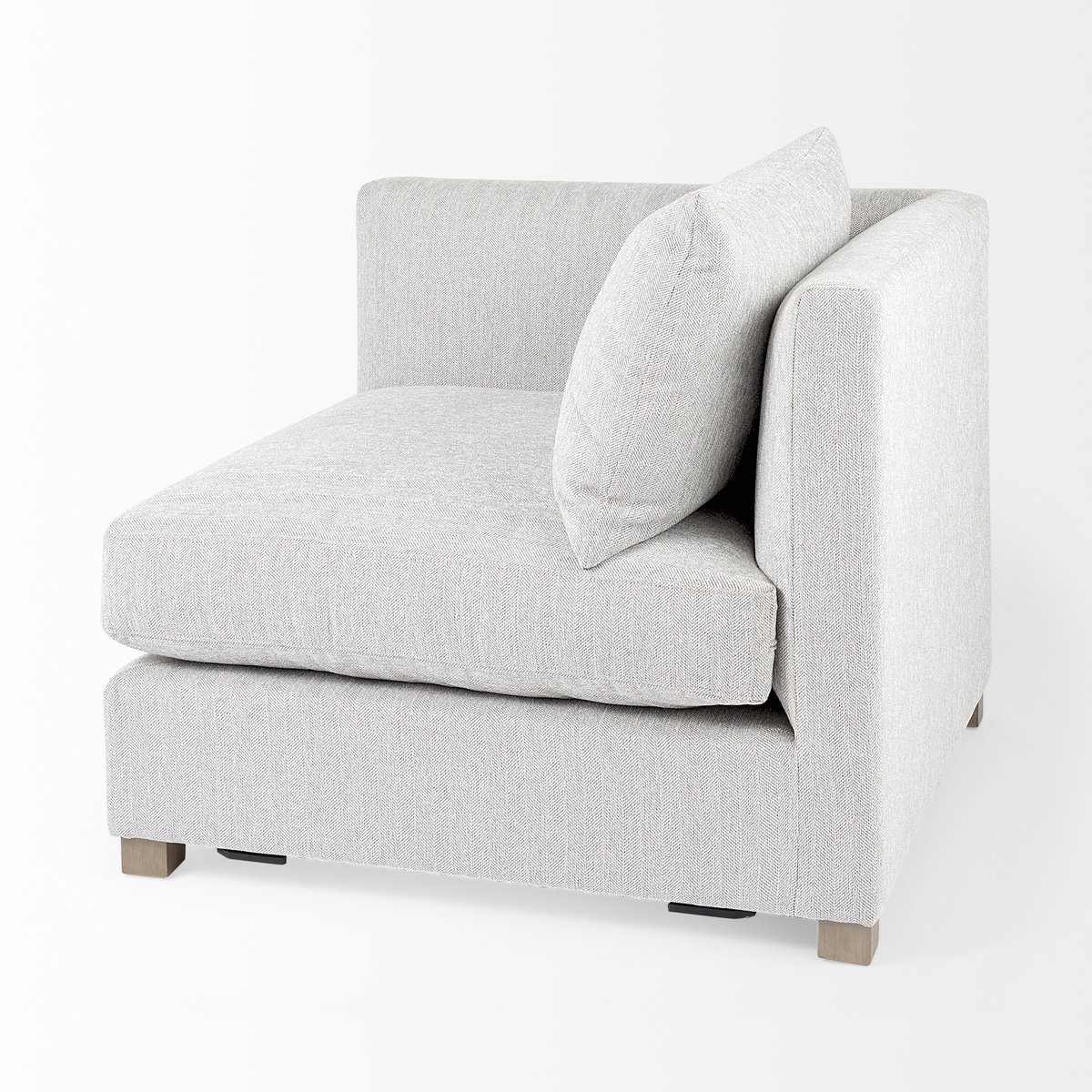 Valence 37.8L x 38.6W x 28.3H Light Gray Corner Sectional Piece, Sectional Sofa by Mercana, 37.8" length x 38.58" width x 28.35" height View 9