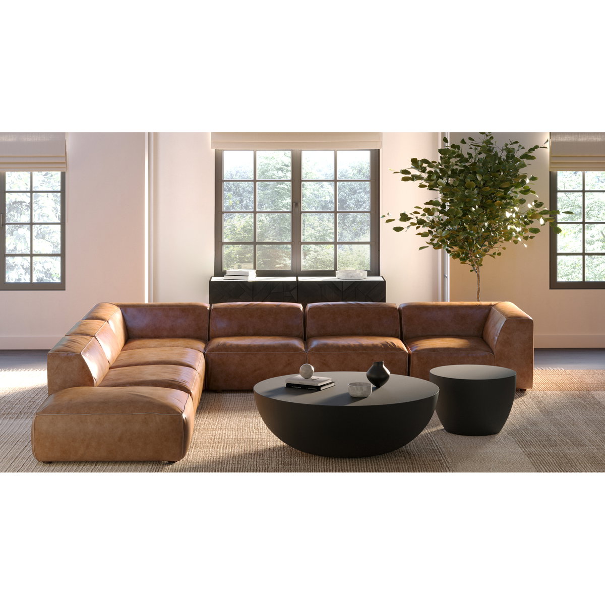 Insitu Side Table Black, Side & End Table by Moe's Home, 24" width x 15.75" height x 24" depth View 3