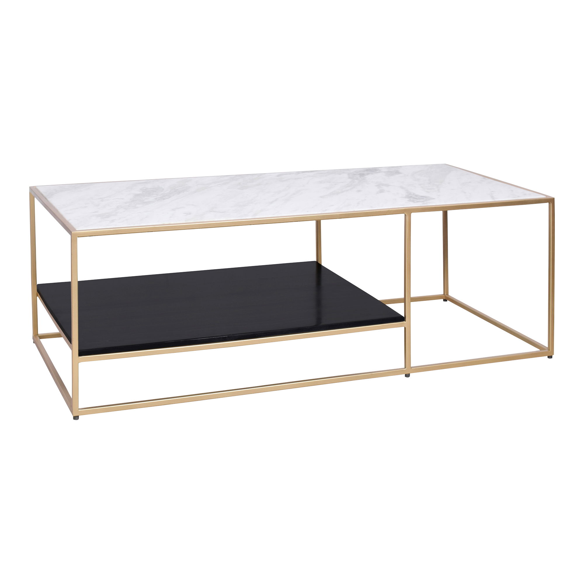 Mies Coffee Table Gold, by Moe's Home, 45" width x 16" height x 22" depth View 1