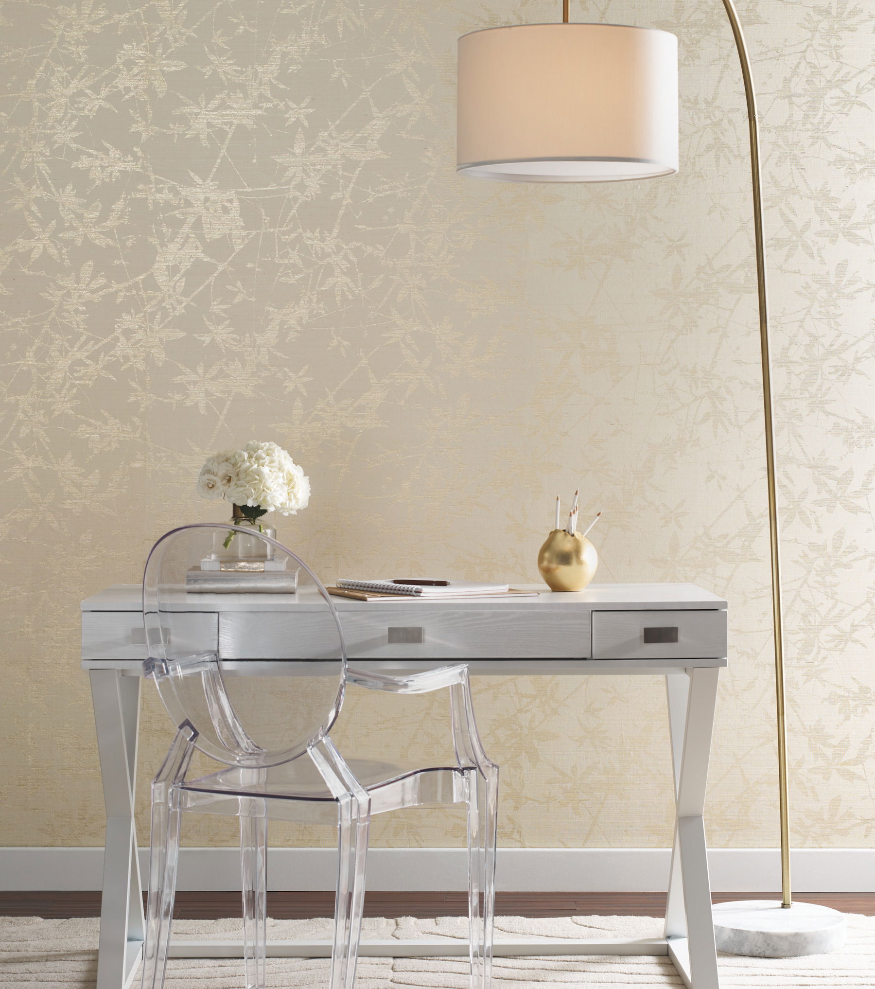 Sylvan Gold & Cream Wallpaper large image 