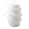 Winded Outdoor White Accent Table, Outdoor Table by Uttermost, 1'2.5" width x 1'8" height x 1'2.5" depth thumbnail 3