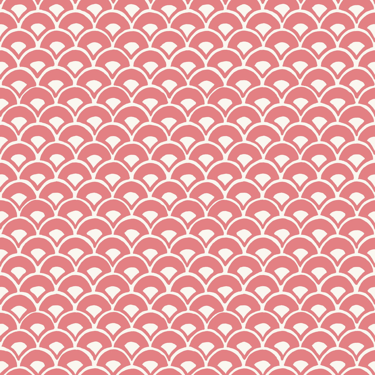 Stacked Scallops Pink Wallpaper, by York Wall, 33' length x 1'8.5" width x 0.02" depth
