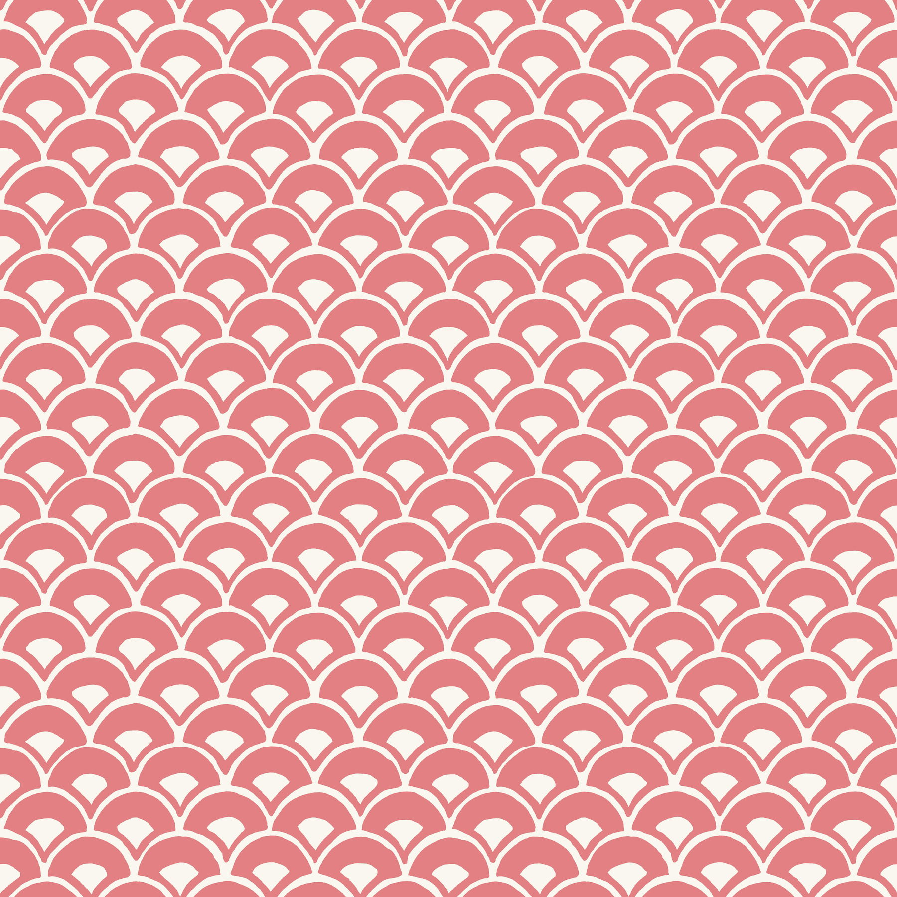 Stacked Scallops Pink Wallpaper large image 