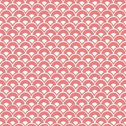 Stacked Scallops Pink Wallpaper
