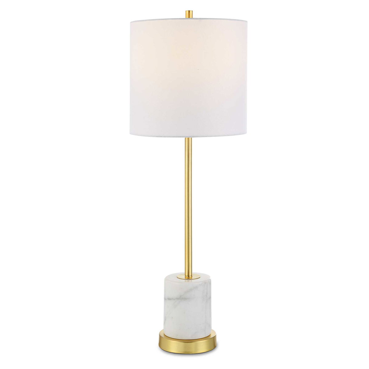Turret Gold Buffet Lamp, Table Lamp by Uttermost, 10" width x 29.5" height x 10" depth View 1