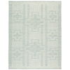 Cirus Hand Knotted Geometric Light Blue/ Ivory Area Rug (6''X9'') thumbnail 0