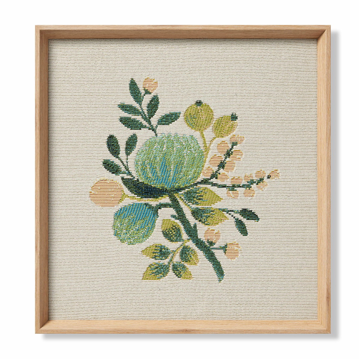 Rifle Paper Co. x Loloi Blue Botanical Wall Art, Wall Hanging, 21" length x 22" width View 1