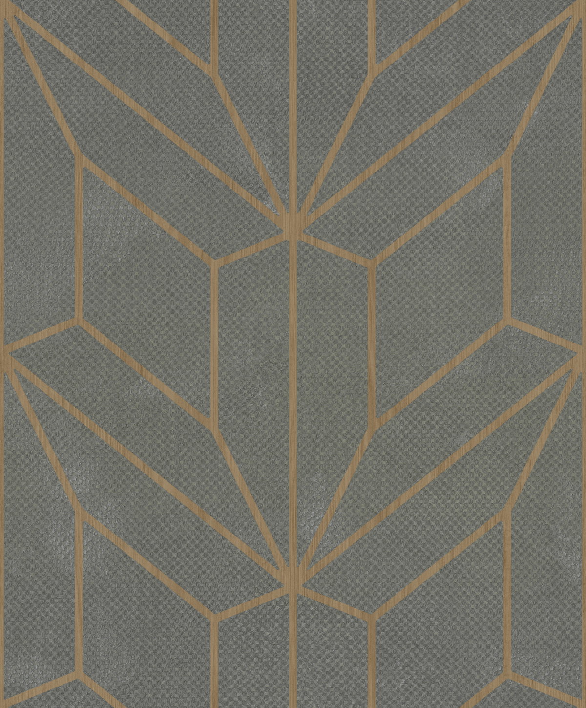 Hammered Diamond Inlay Grey & Wood Wallpaper, by York Wall, 32'9.6" length x 1'8.8" width x 0.02" depth