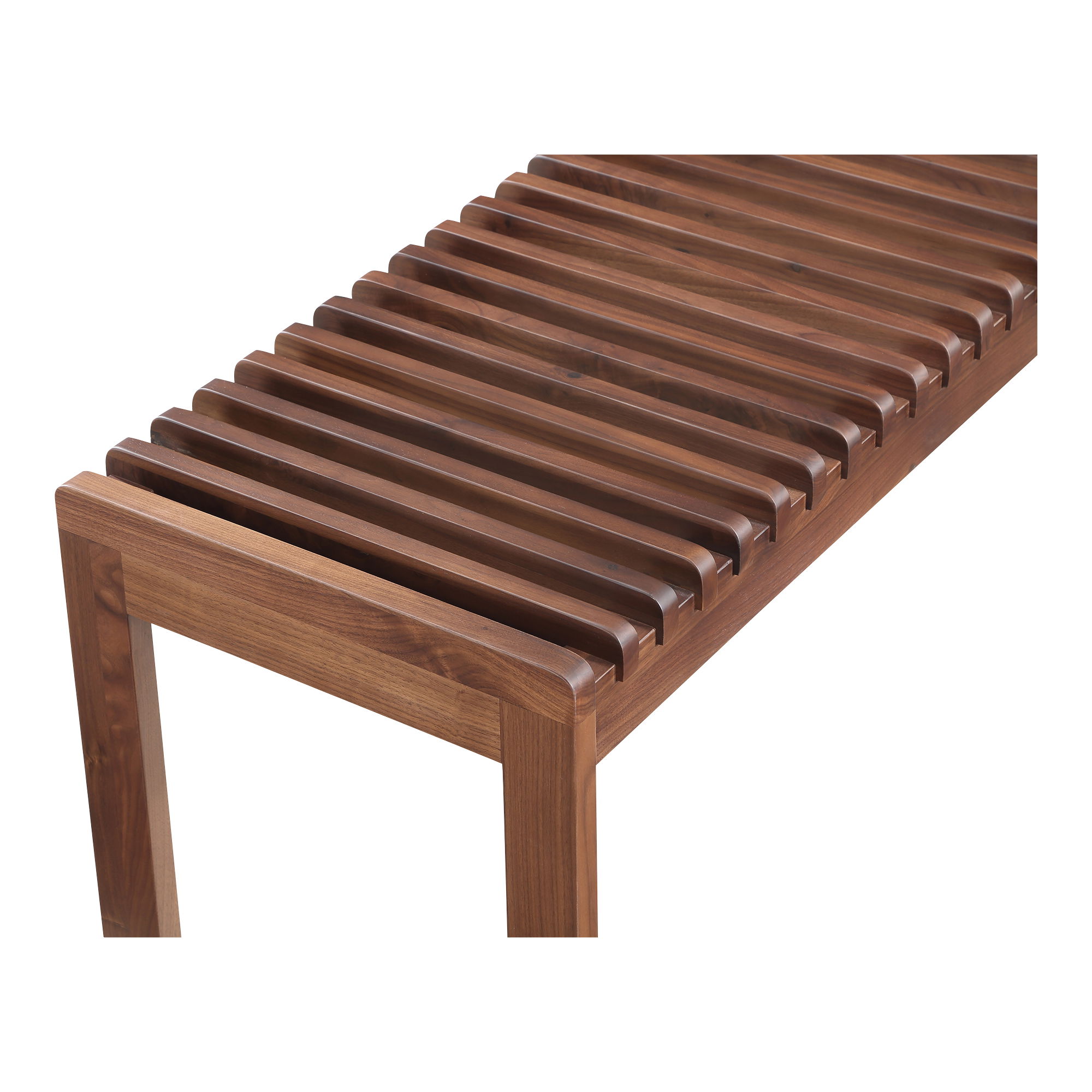 Rohe Bench Walnut Brown, Benche by Moe's Home, 60" width x 18.11" height x 17.5" depth View 5