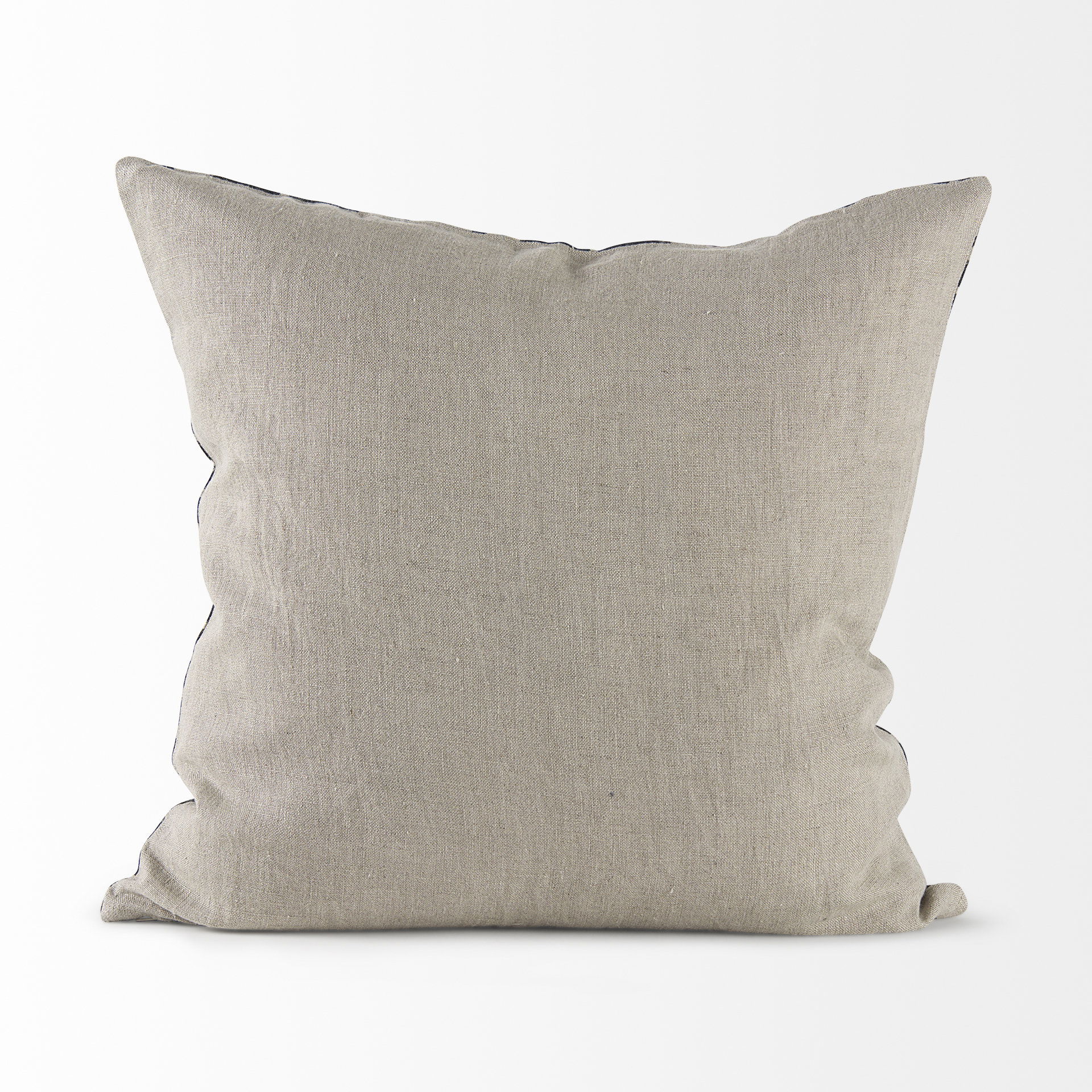 Miriam 18L x 18W Beige and Black Fabric Patterned Decorative Pillow Cover large image 