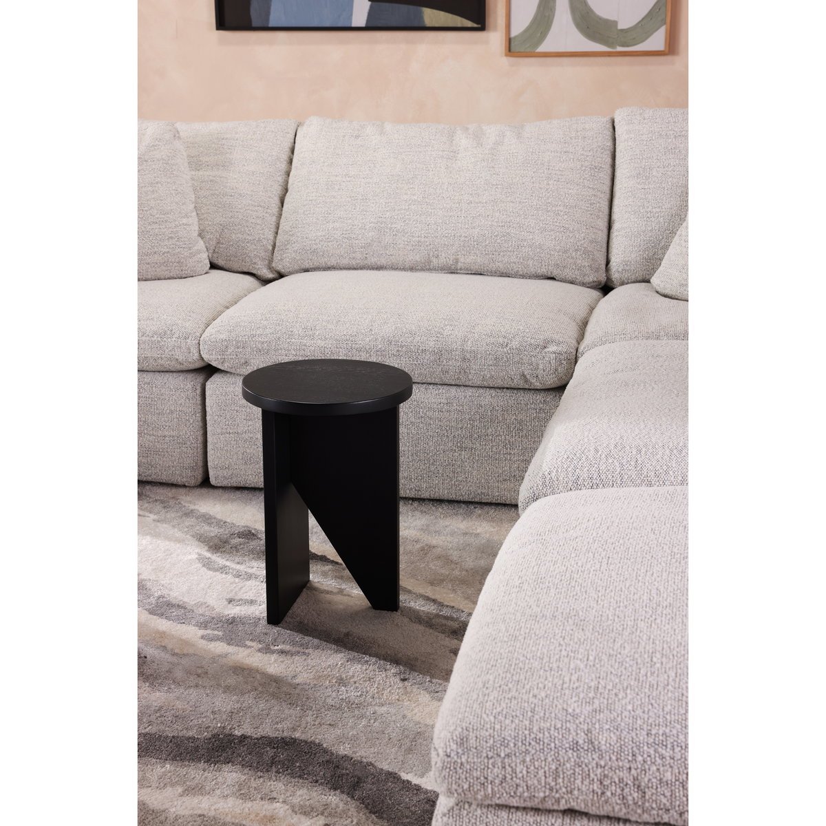 Terra Condo Ottoman Coastside Sand, by Moe's Home, 38" width x 18.5" height x 38" depth View 4
