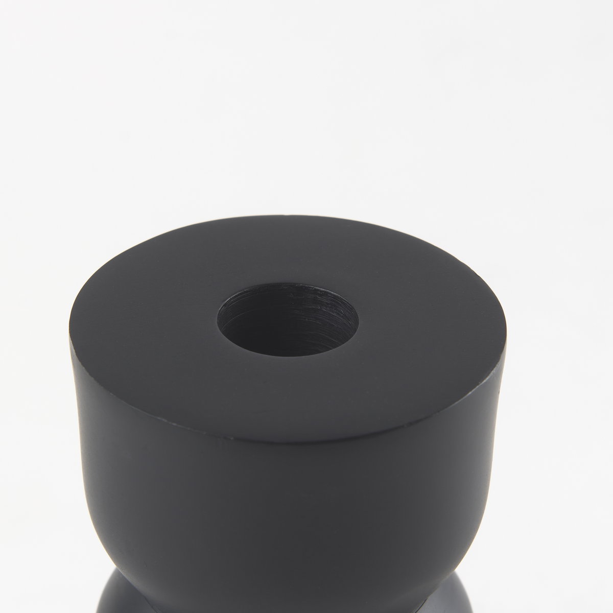 Malta Black Large Metal Candle Holder, Candles & Candle Holder by Mercana, 2.5" length x 2.5" width x 7.5" height View 7