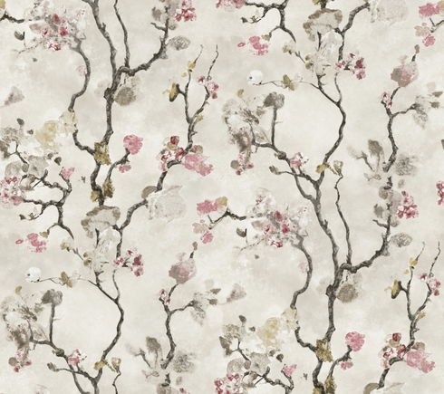 Avril Chinoiserie Rose Wallpaper