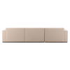 Brooklyn Chaise Sectional Cream, Sectional Sofa by Dovetail, 134.25" width x 29.5" height x 65" depth thumbnail 3