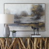 Gilt Misty Landscape Framed Print, Art by Uttermost, 48.25" width x 32.25" height x 1.57" depth thumbnail 2