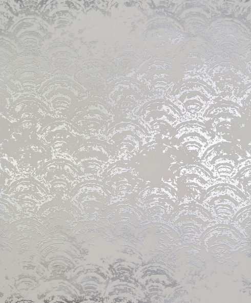 Eclipse White & Silver Wallpaper