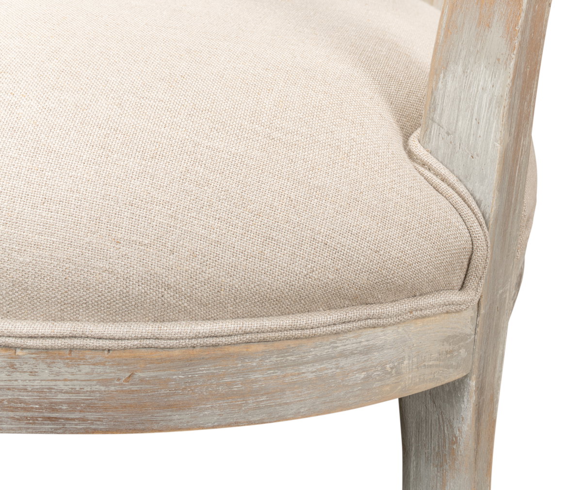 Oval Cane Back S/Chair  Grey Oak  Flax, by Sarreid, 2' length x 1'9" width x 3'5" height View 7