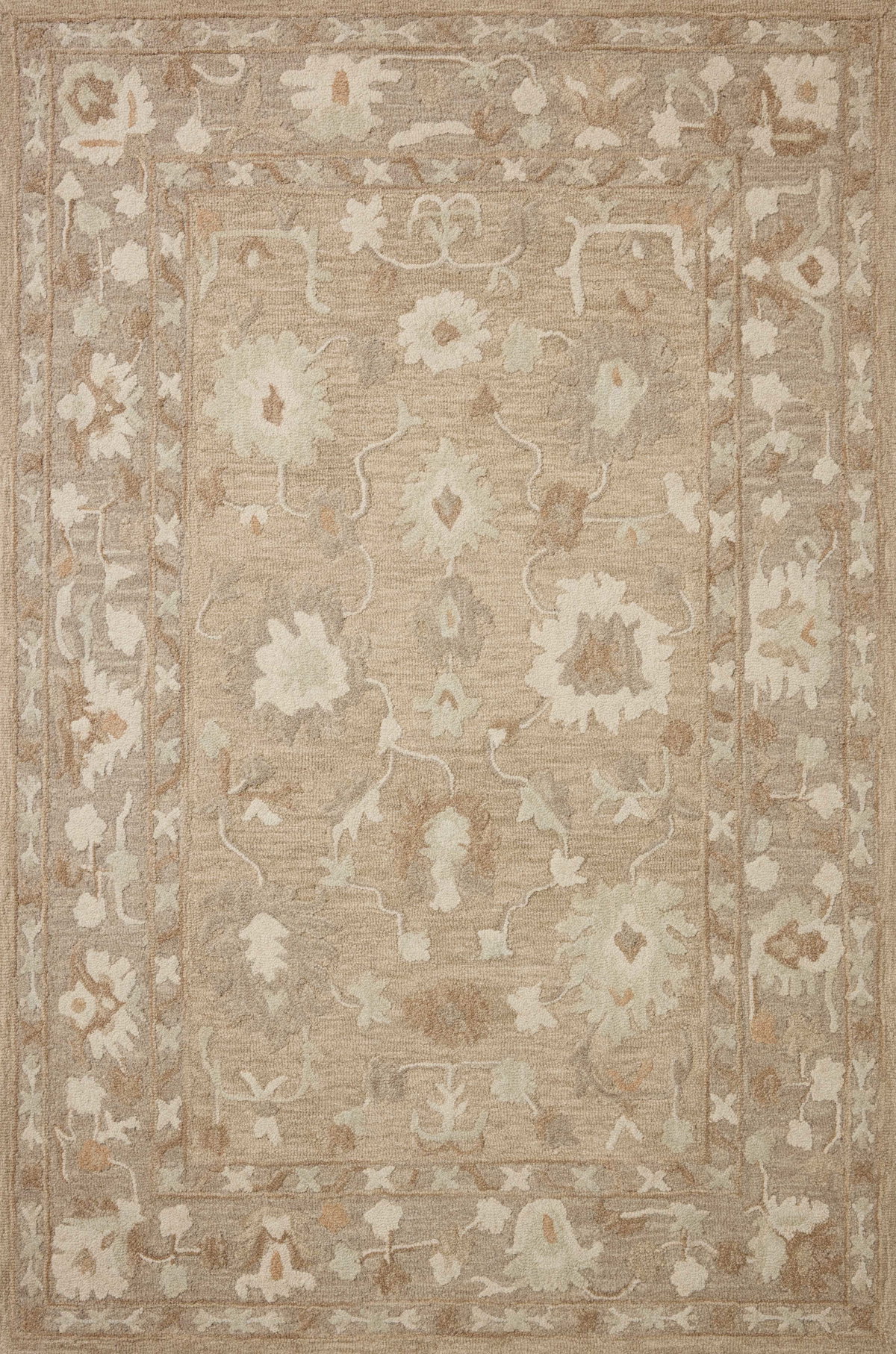 Chris Loves Julia x Loloi Dorothea Rug, 1'6" length x 1'6" width View 1