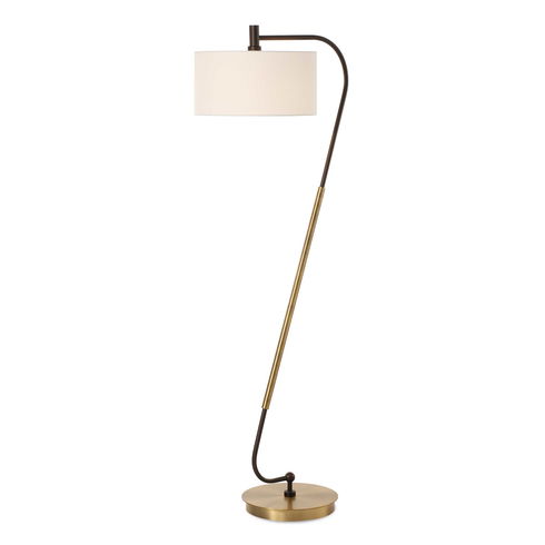 Irwin Curved Brass Floor Lamp