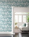 King Palm Silhouette Blue Wallpaper thumbnail 1