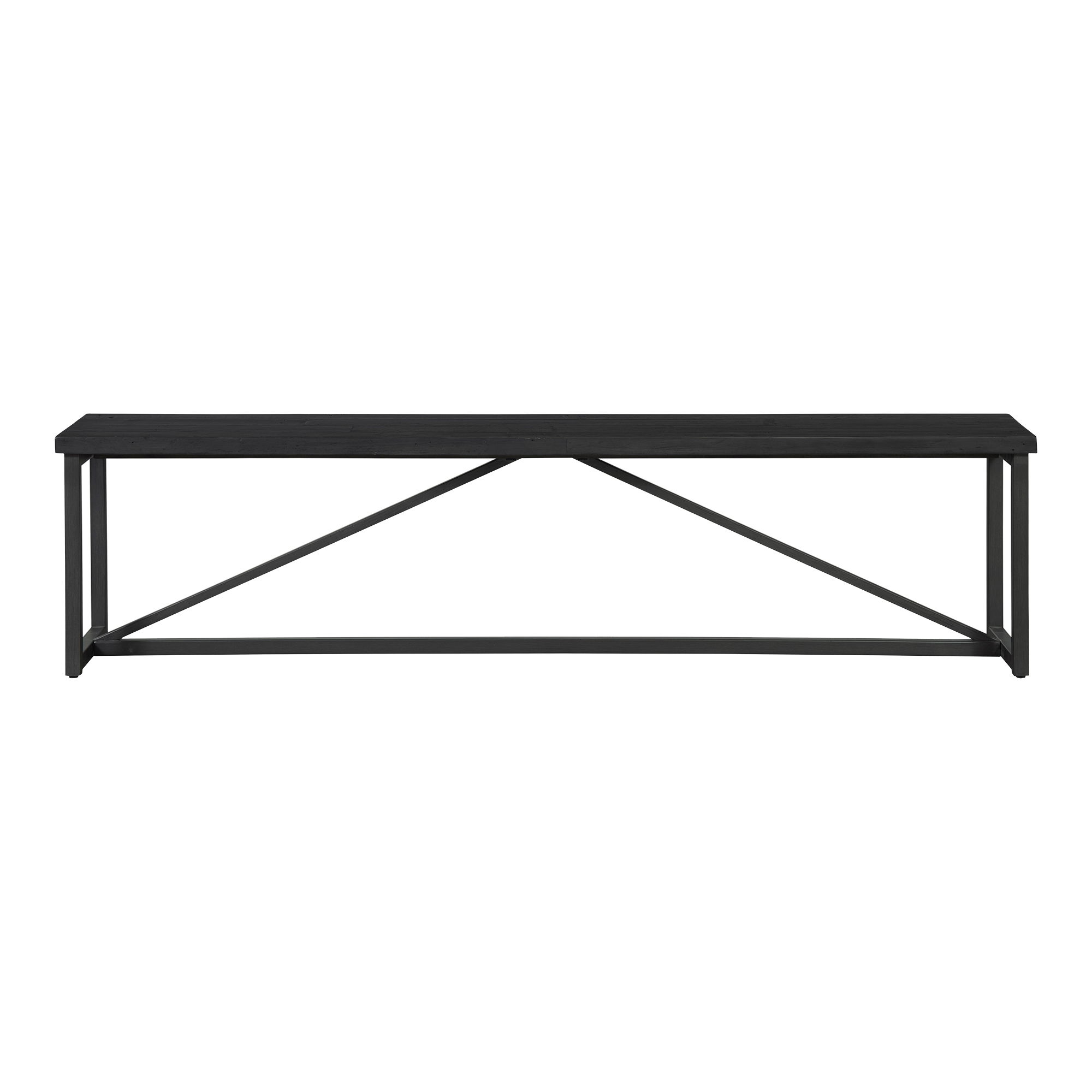 Sierra Bench Black, Benche by Moe's Home, 75" width x 18.25" height x 14" depth View 1