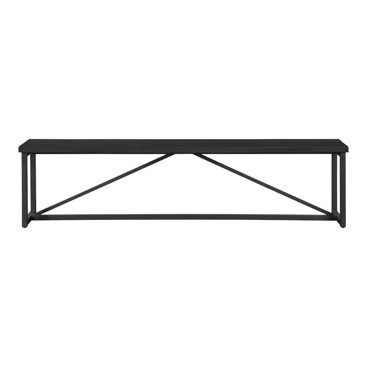Sierra Bench Black, Benche by Moe's Home, 75" width x 18.25" height x 14" depth View 1