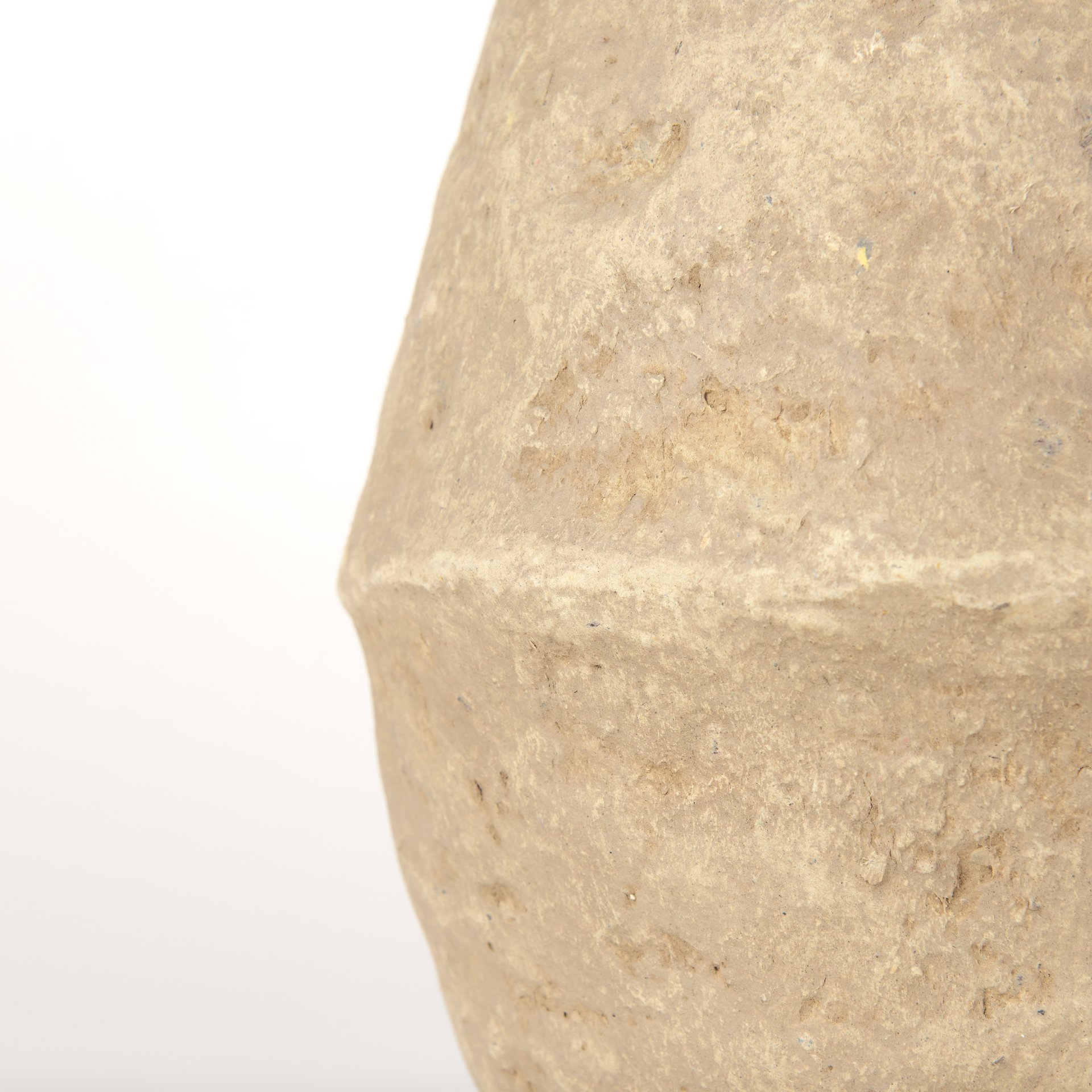 Rundal Small Beige Paper Mache Vase large image 