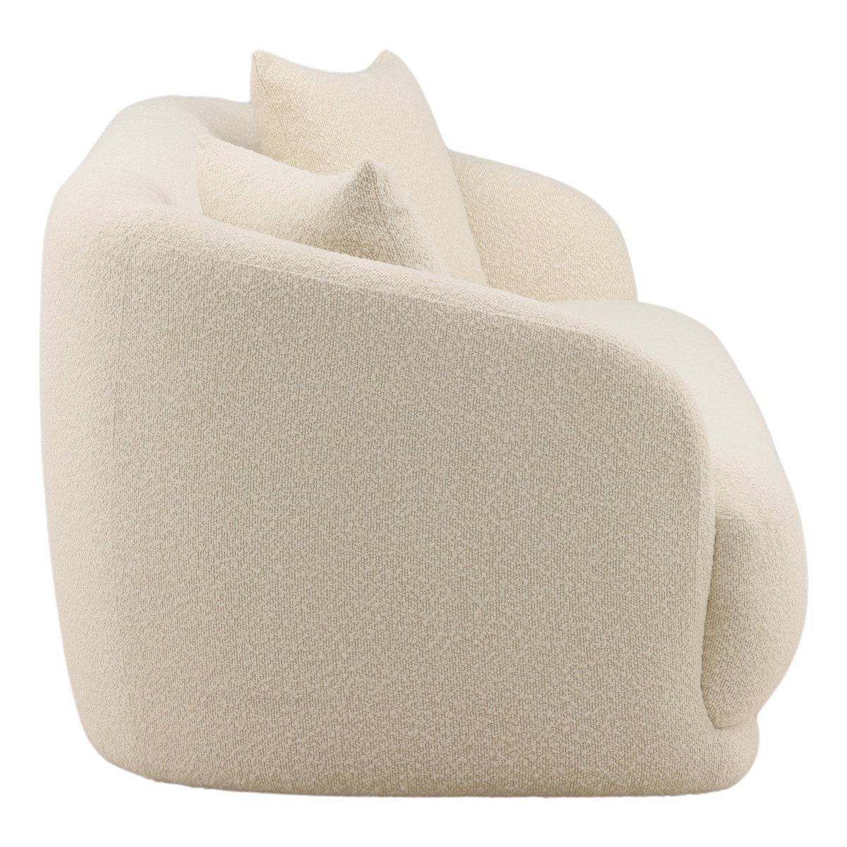 Yulissa Sofa Cream, Sofas & Sectional by Dovetail, 94.5" width x 30" height x 38.5" depth View 3