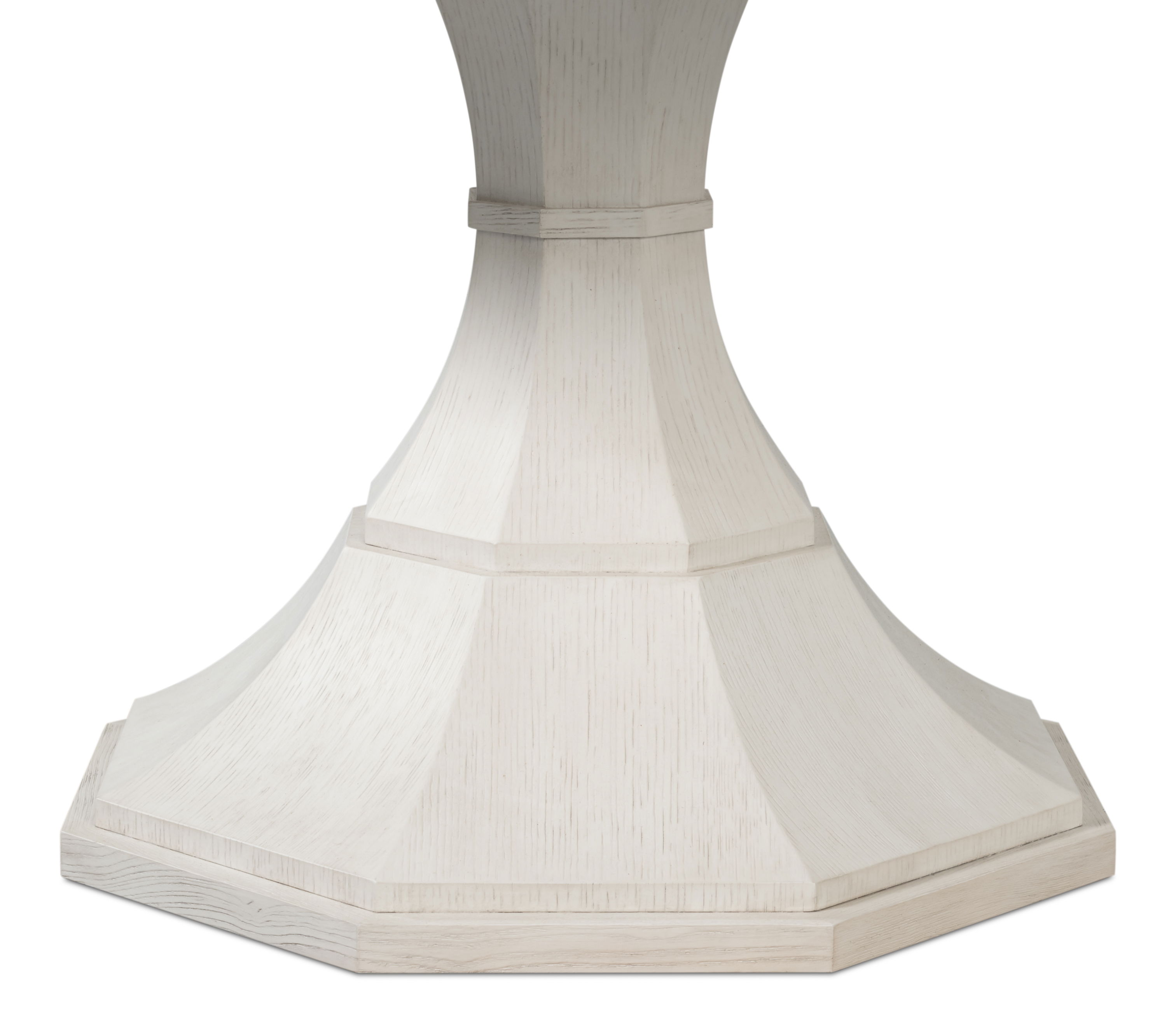 Giselle Jupe Table,Med, Working White, Dining Table by Sarreid, 55" length x 55" width x 30" height View 7