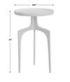 Kenna White Accent Table, Side & End Table by Uttermost, 16" width x 25" height x 16" depth thumbnail 3