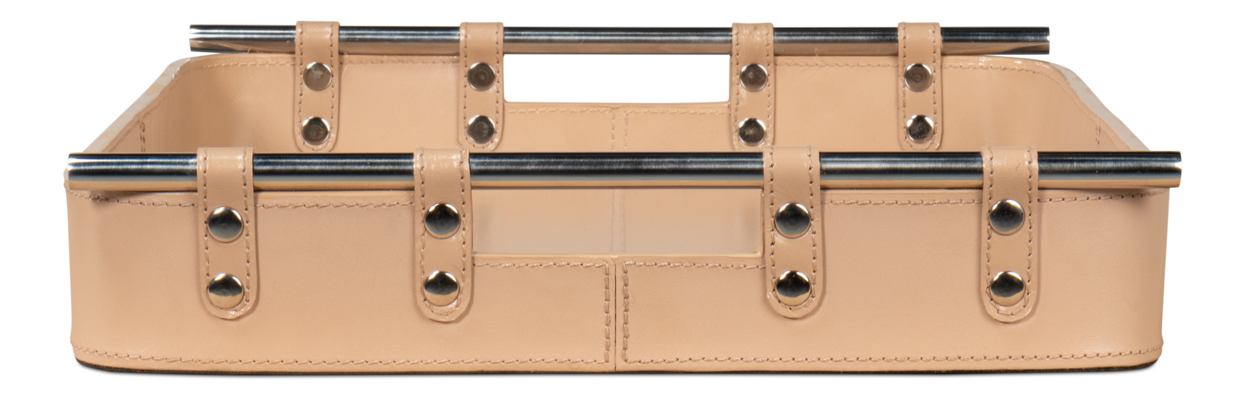 Safari Leather Tray, Mushroom, Decor by Sarreid, 19" length x 15" width x 2" height View 5