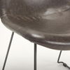 Sawyer I Dark Brown Faux-Leather Seat Black Iron Frame Dining Chair thumbnail 8