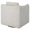 Corben White Swivel Armchair, Accent Chair by Uttermost, 30" width x 30" height x 30" depth thumbnail 7
